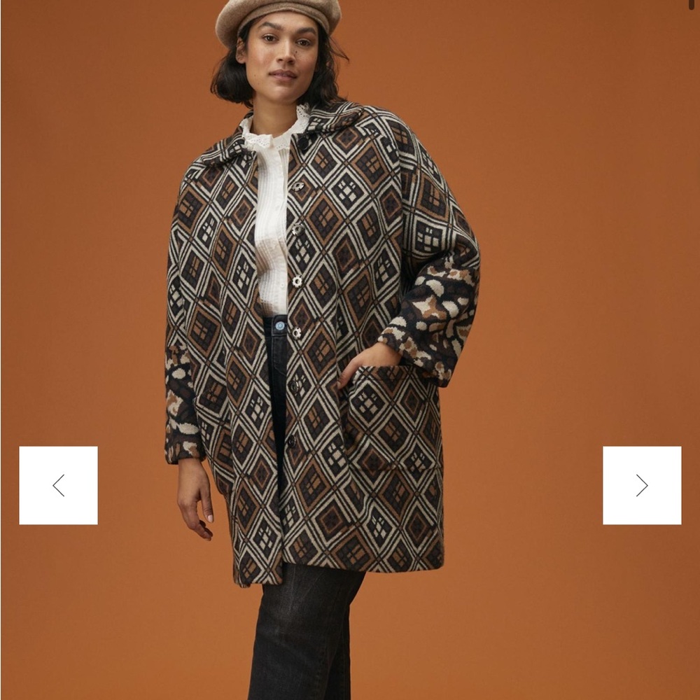 Geo wool sweater coat . Amazing quality and style .